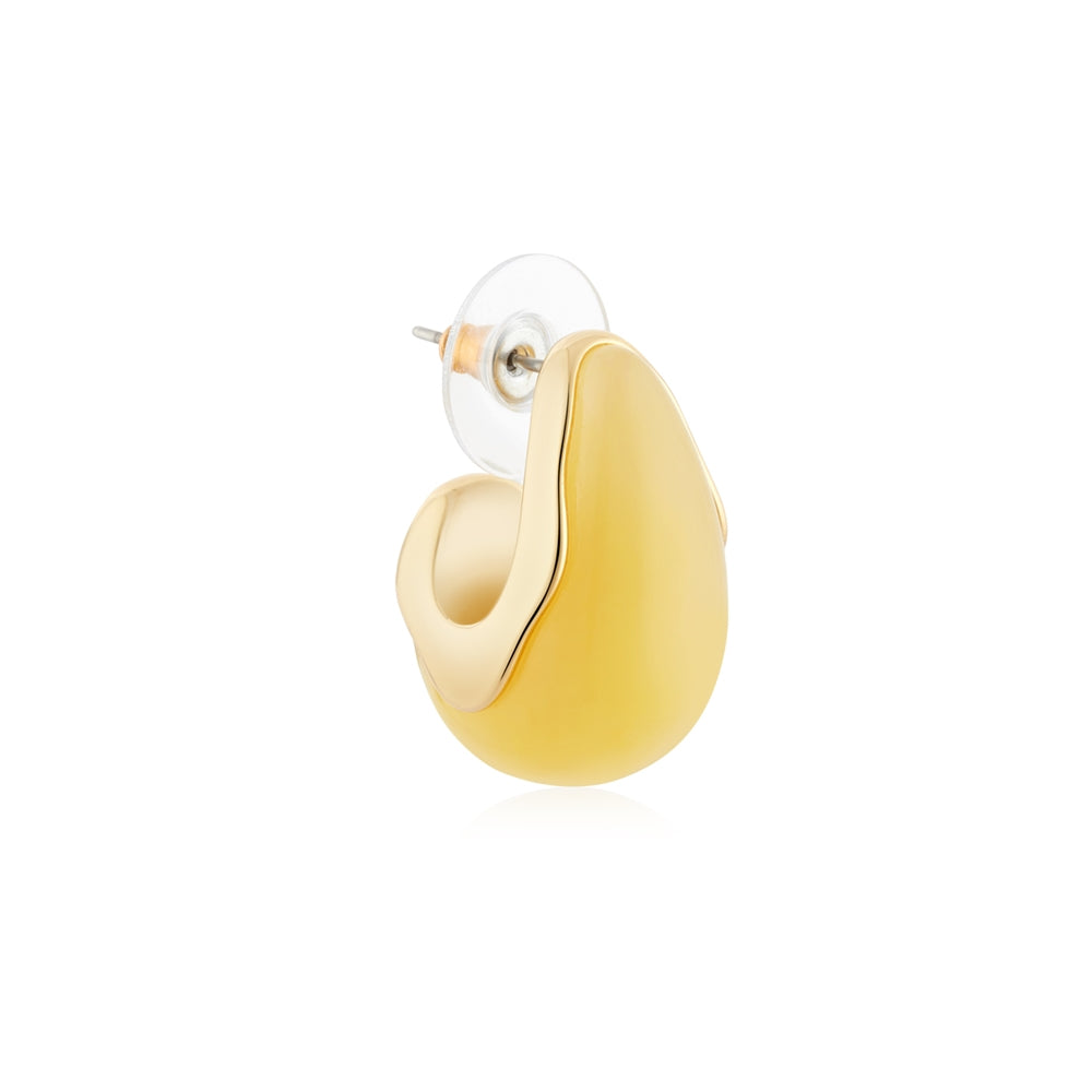 August Woods Gold Butter Yellow Resin Earrings