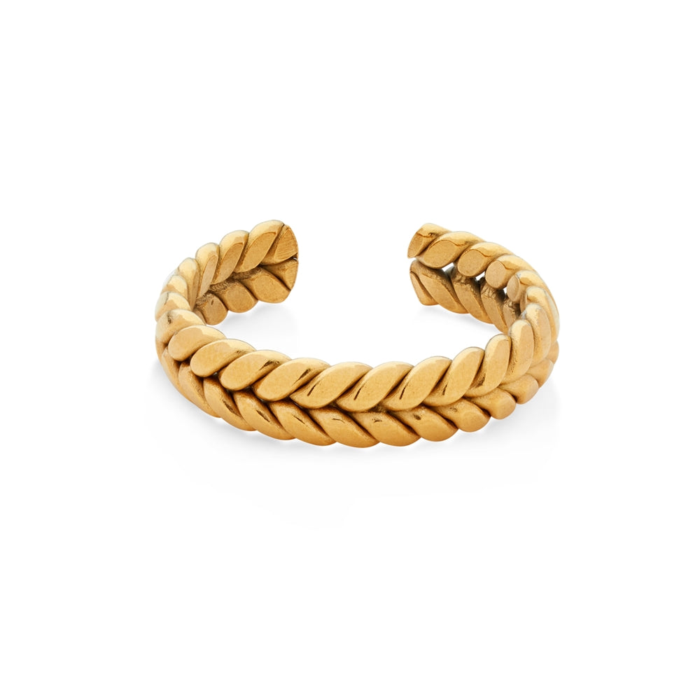 August Woods Gold Tigers Eye Stone Ring Two Pack