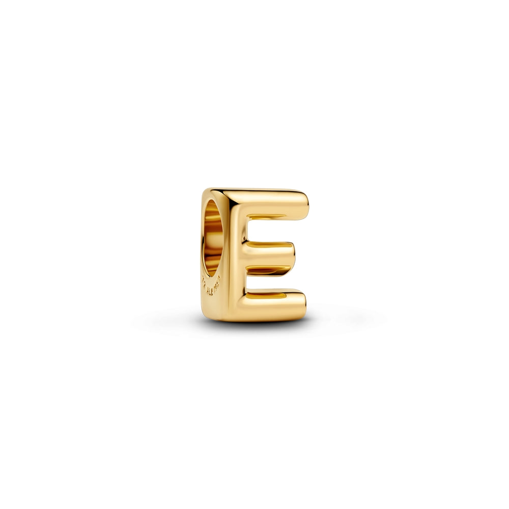 Pandora Gold Letter E Alphabet Charm