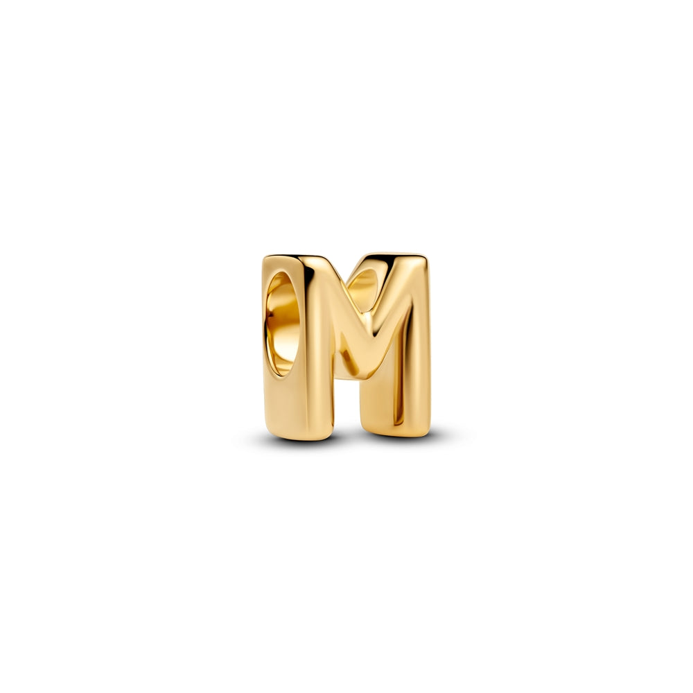 Pandora Gold Letter M Alphabet Charm