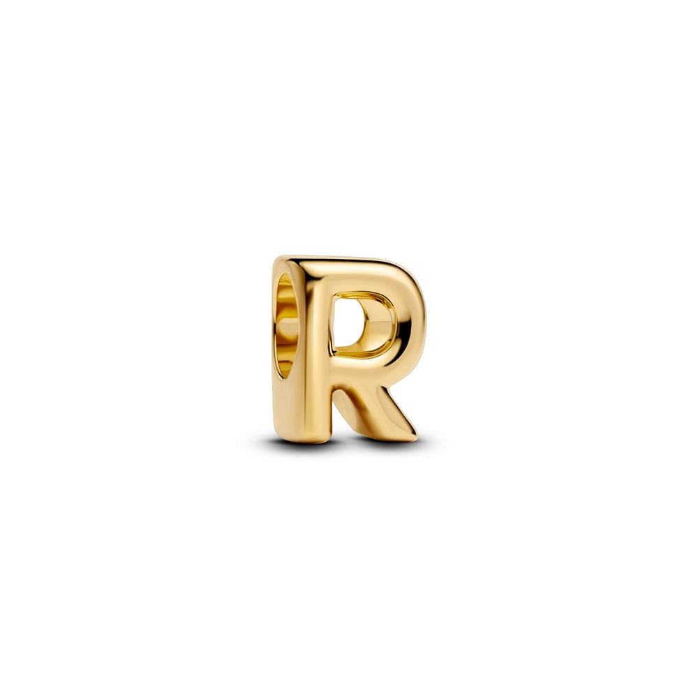 Pandora Gold Letter R Alphabet Charm