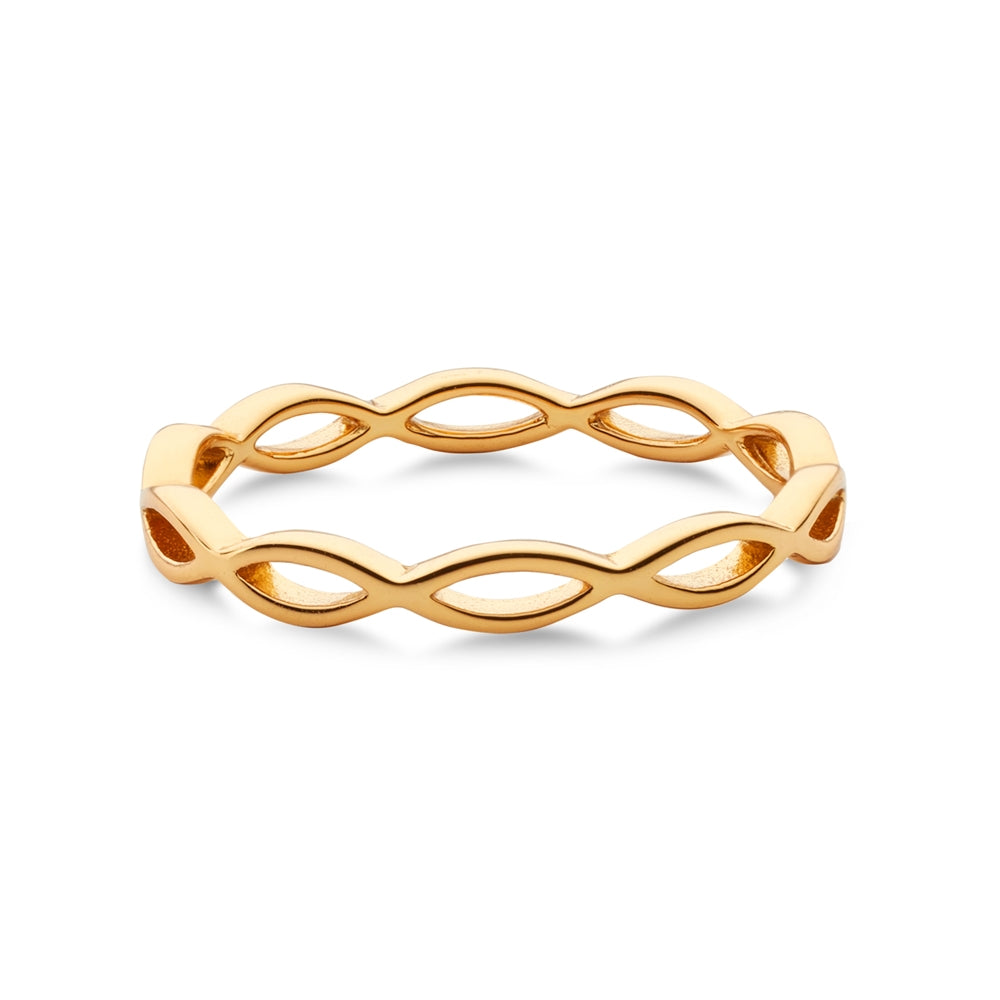 Argento Gold Infinite Oval Band Ring