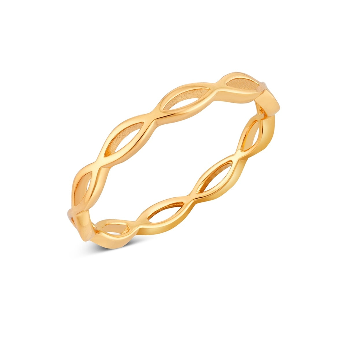 Argento Gold Infinite Oval Band Ring