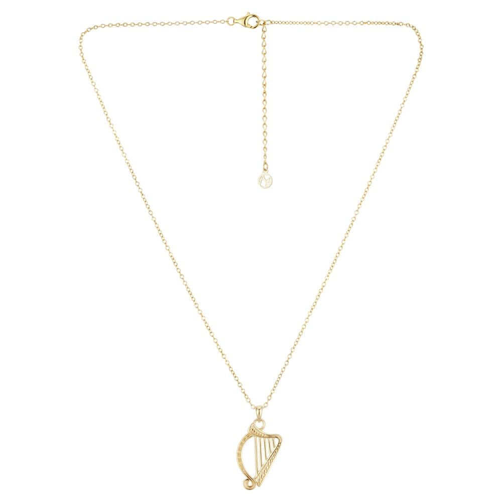 Argento Gold 14k Plated Harp Necklace