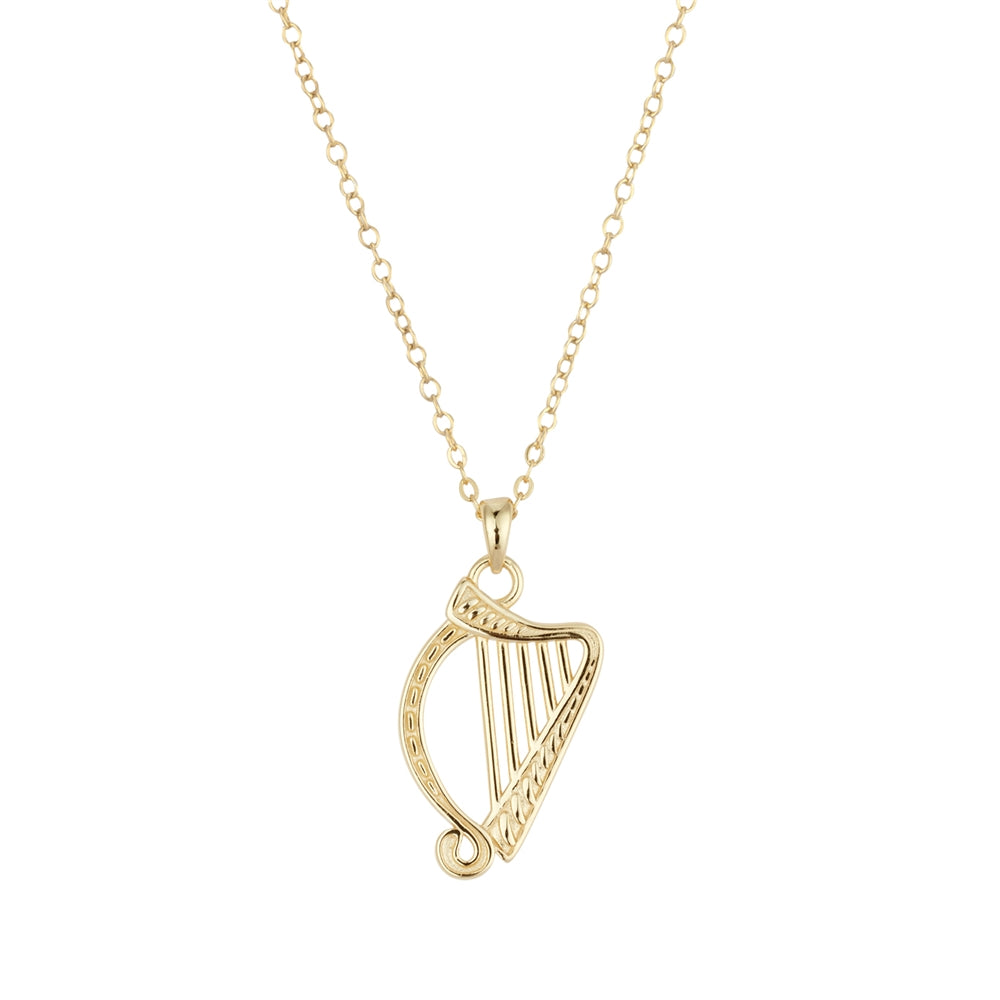 Argento Gold 14k Plated Harp Necklace