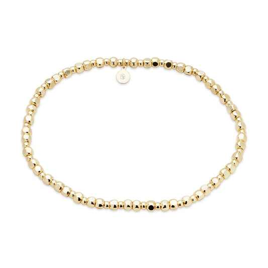 Argento Gold 14k Plated Pebble Bead Bracelet