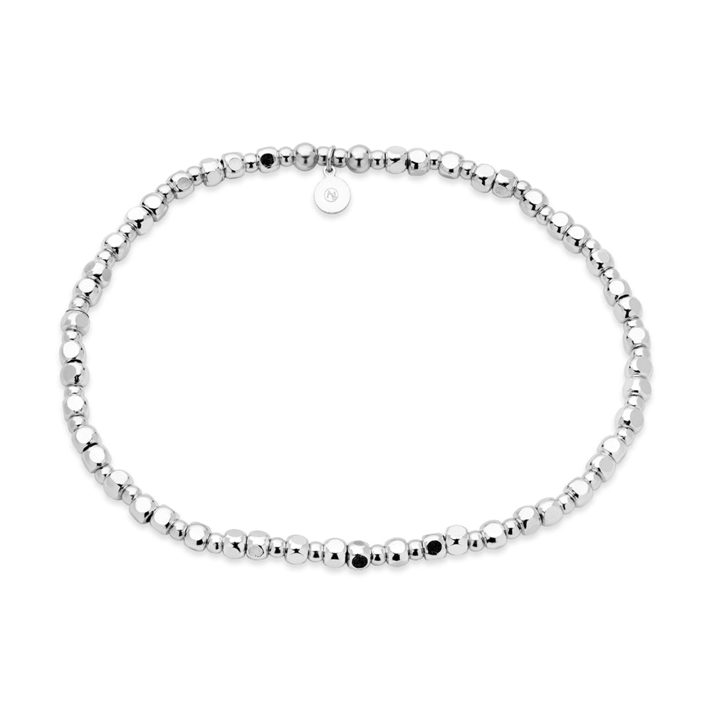 Argento Silver Pebble 19cm Bead Bracelet