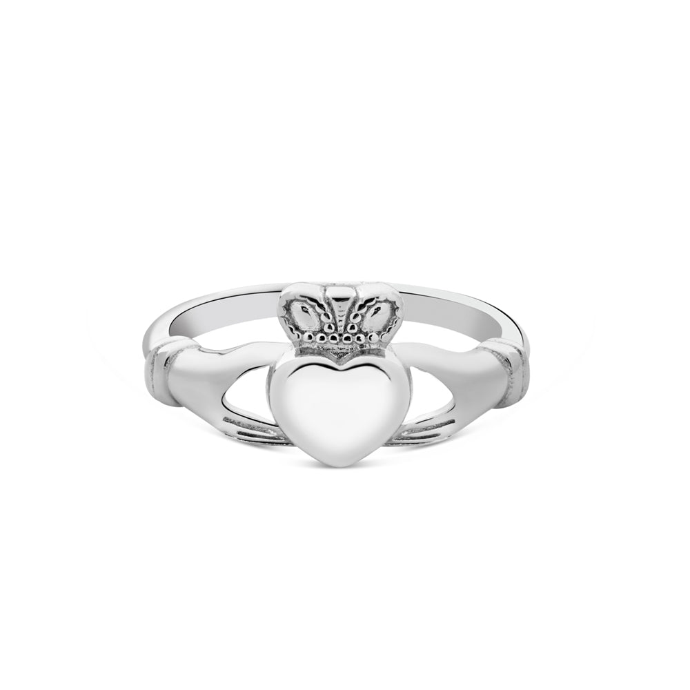Argento Silver Engravable Claddagh Ring