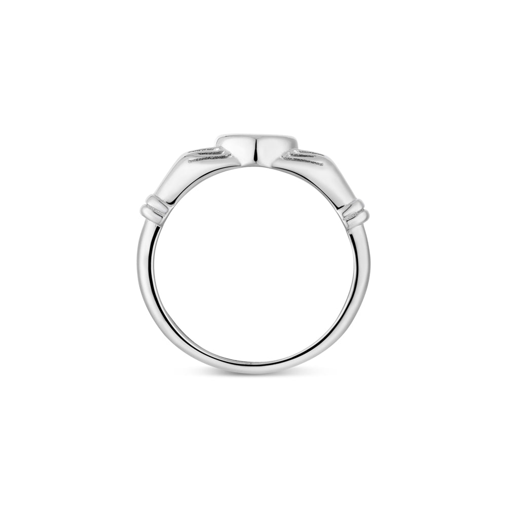 Argento Silver Engravable Claddagh Ring