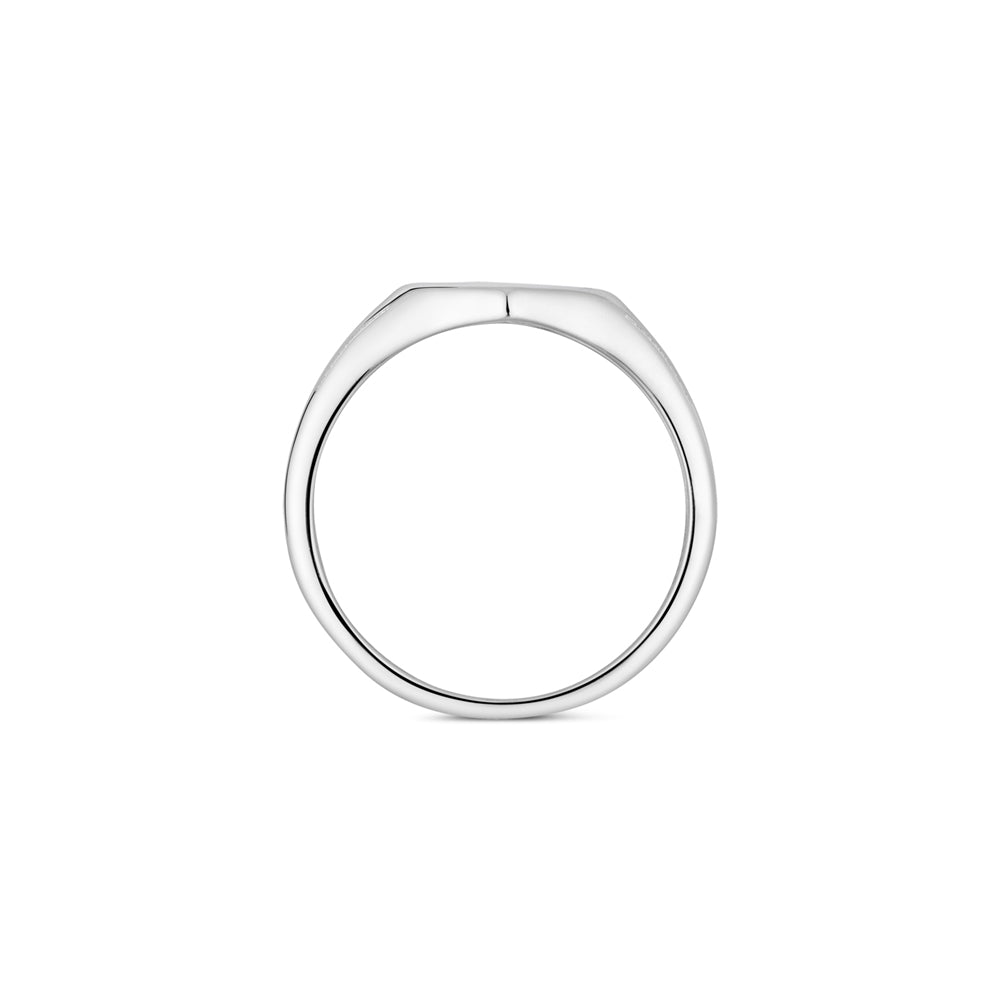 Argento Silver Heart Signet Ring