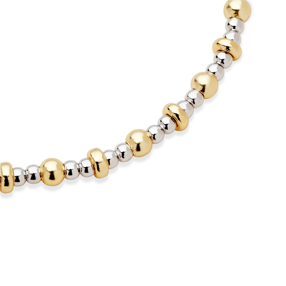 Argento Two Tone 14k Plated Mini Beaded Bracelet