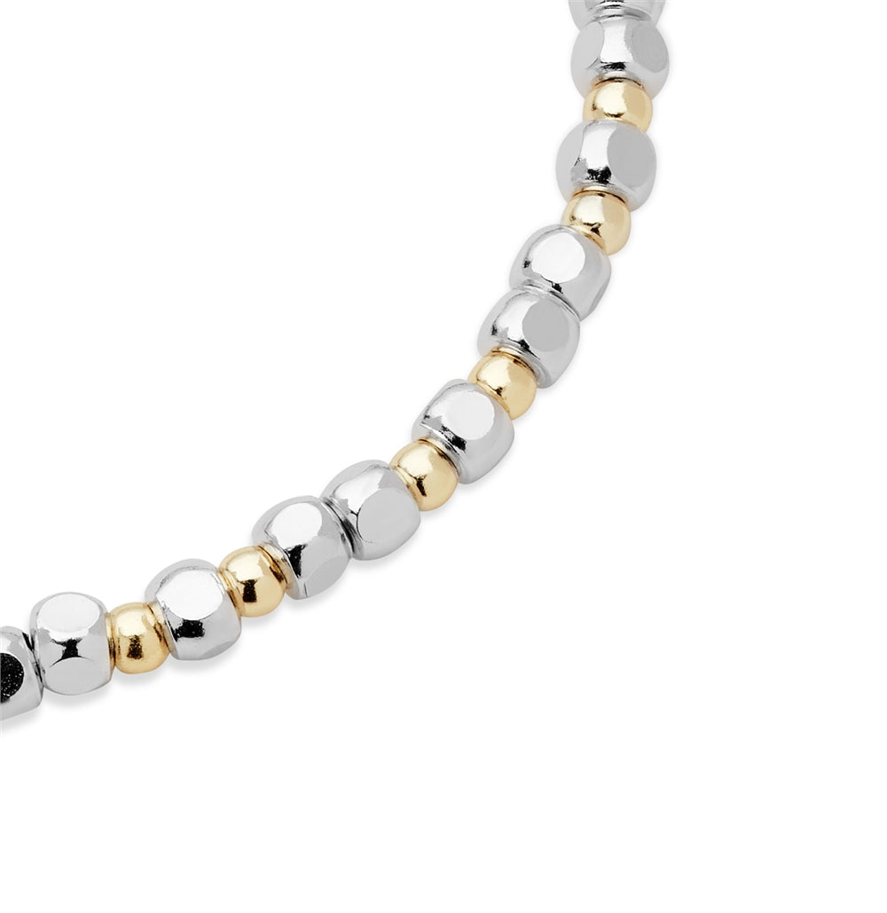 Argento Two Tone 14k Plated Pebble Beaded Bracelet