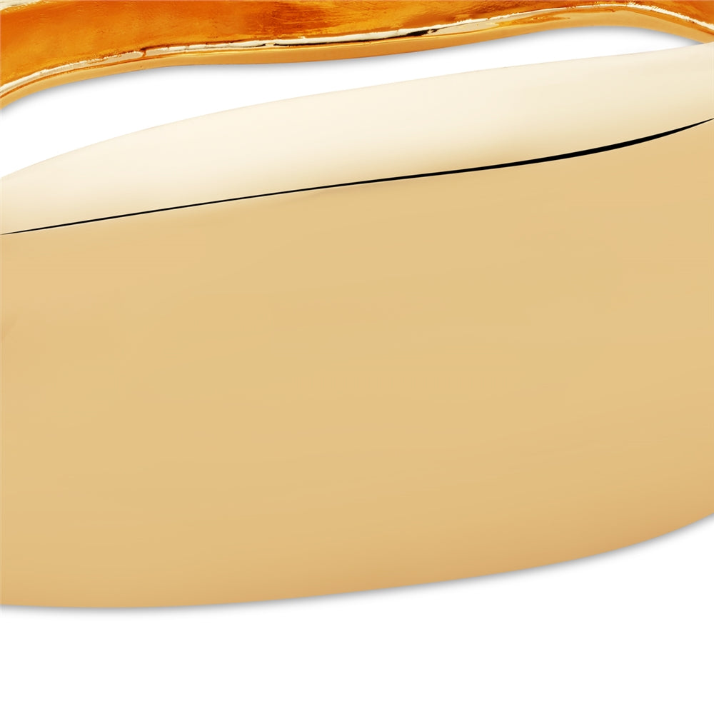 Over & Over Gold 14k Stainless Steel Wave Bangle