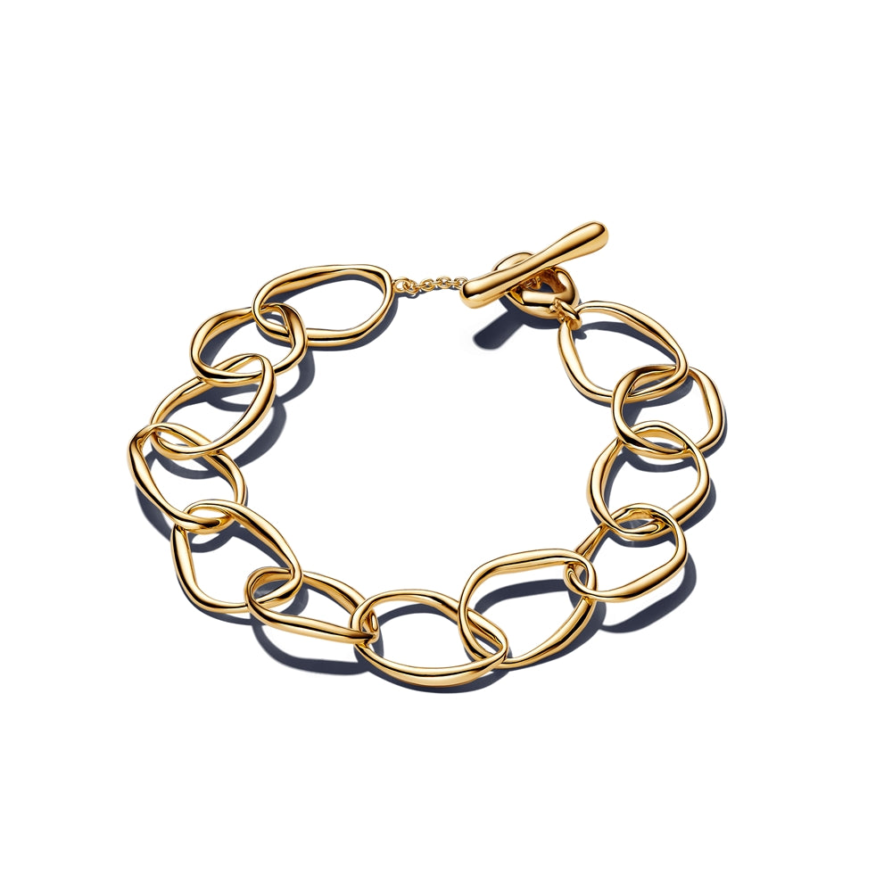 Pandora Gold Organically Shaped Link Bracelet