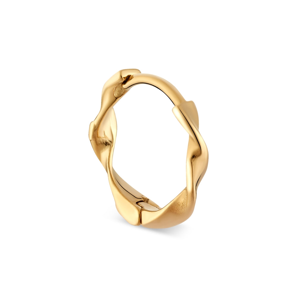 Over & Over Gold 10mm Twist Earrings