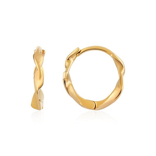 Over & Over Gold 10mm Twist Earrings