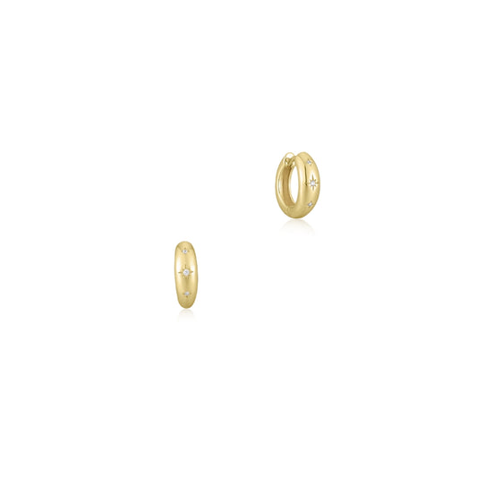 Seek + Find Shine Dome Gold Huggies