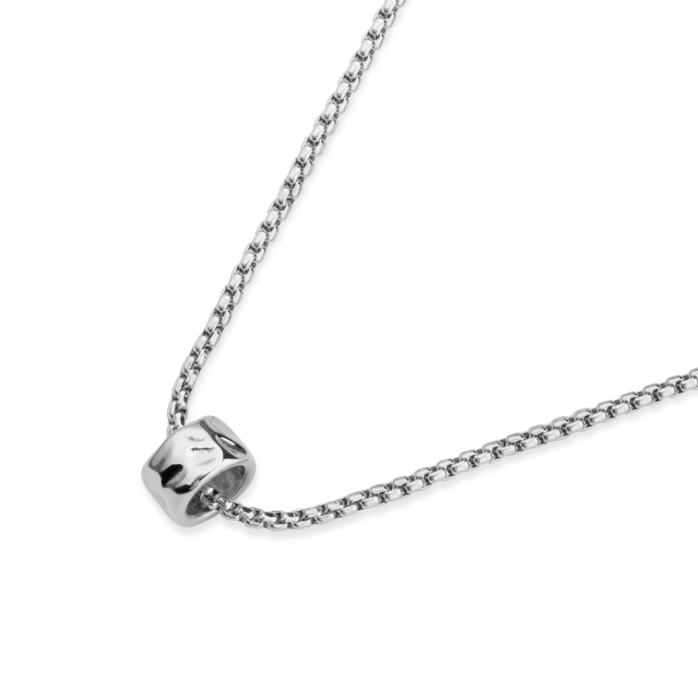 Over & Over Silver Men's Stainless Steel Textured Necklace