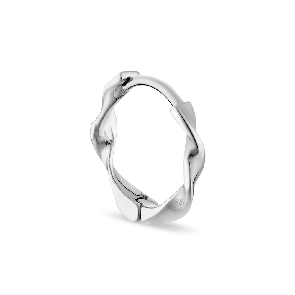 Over & Over Silver 10mm Twist Earrings