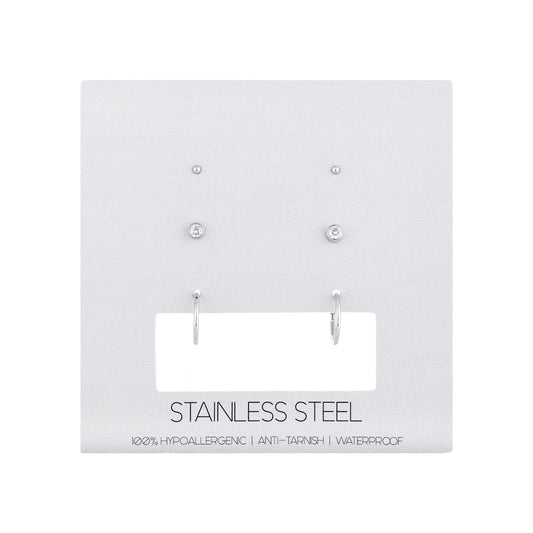 Over & Over Silver Unisex 3-Pack Earrings