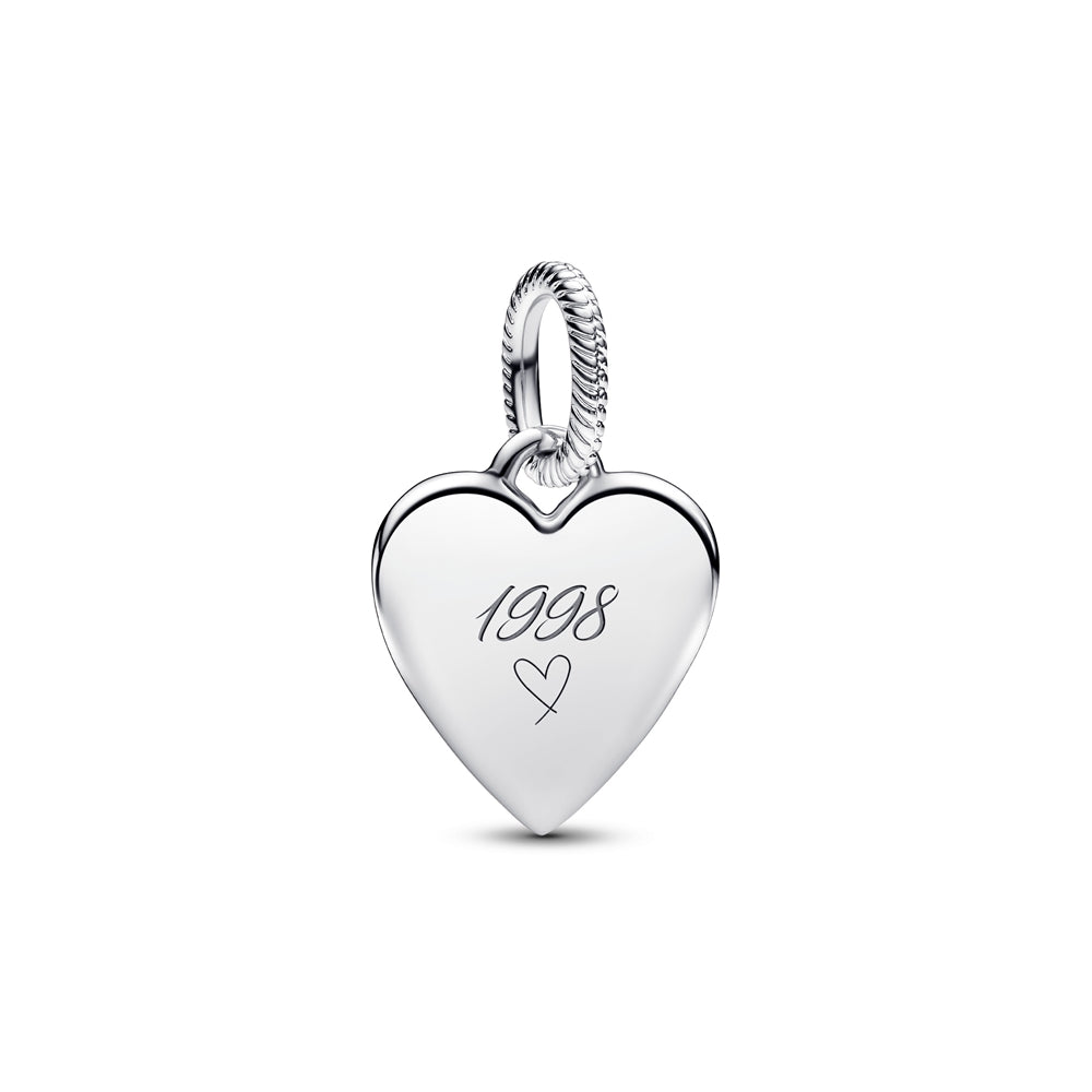 Pandora Silver Engraving Heart Pendant