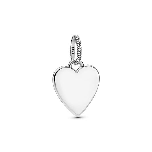 Pandora Silver Engraving Heart Pendant