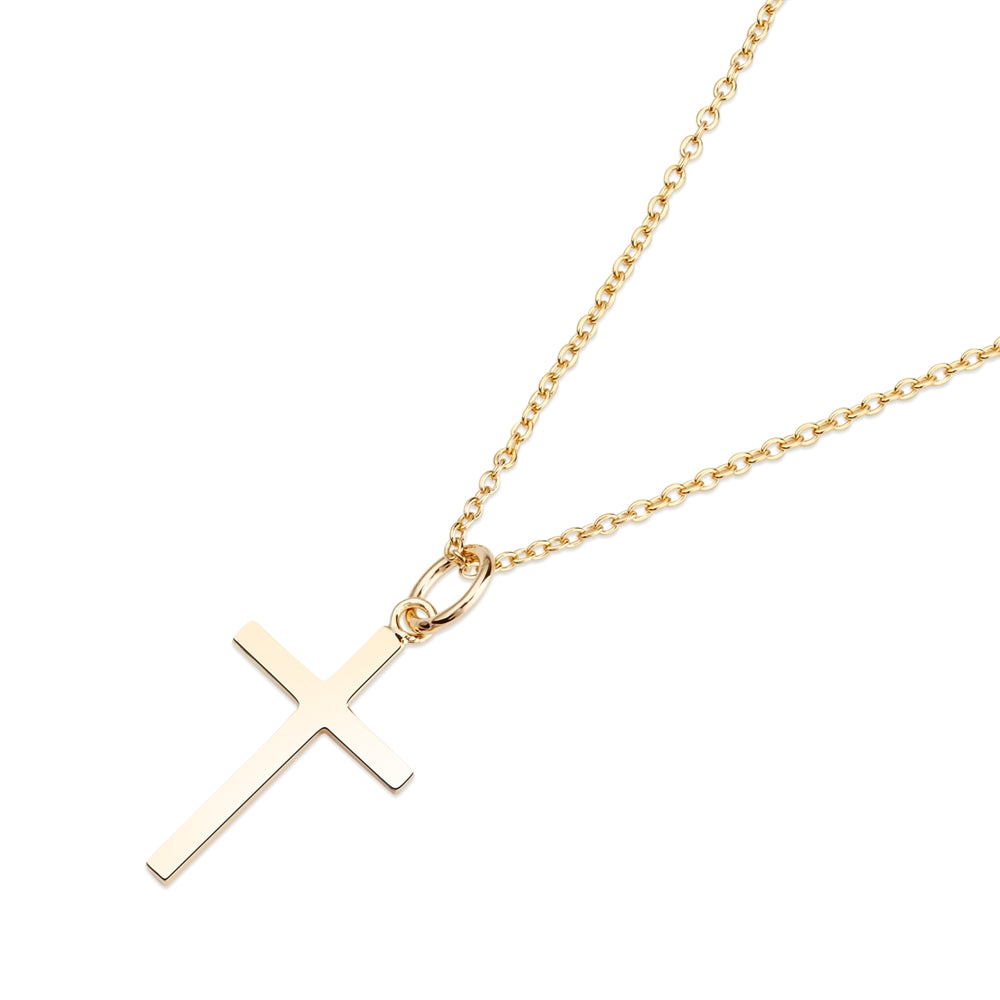 Argento 18k Gold Plated Classic Cross Necklace