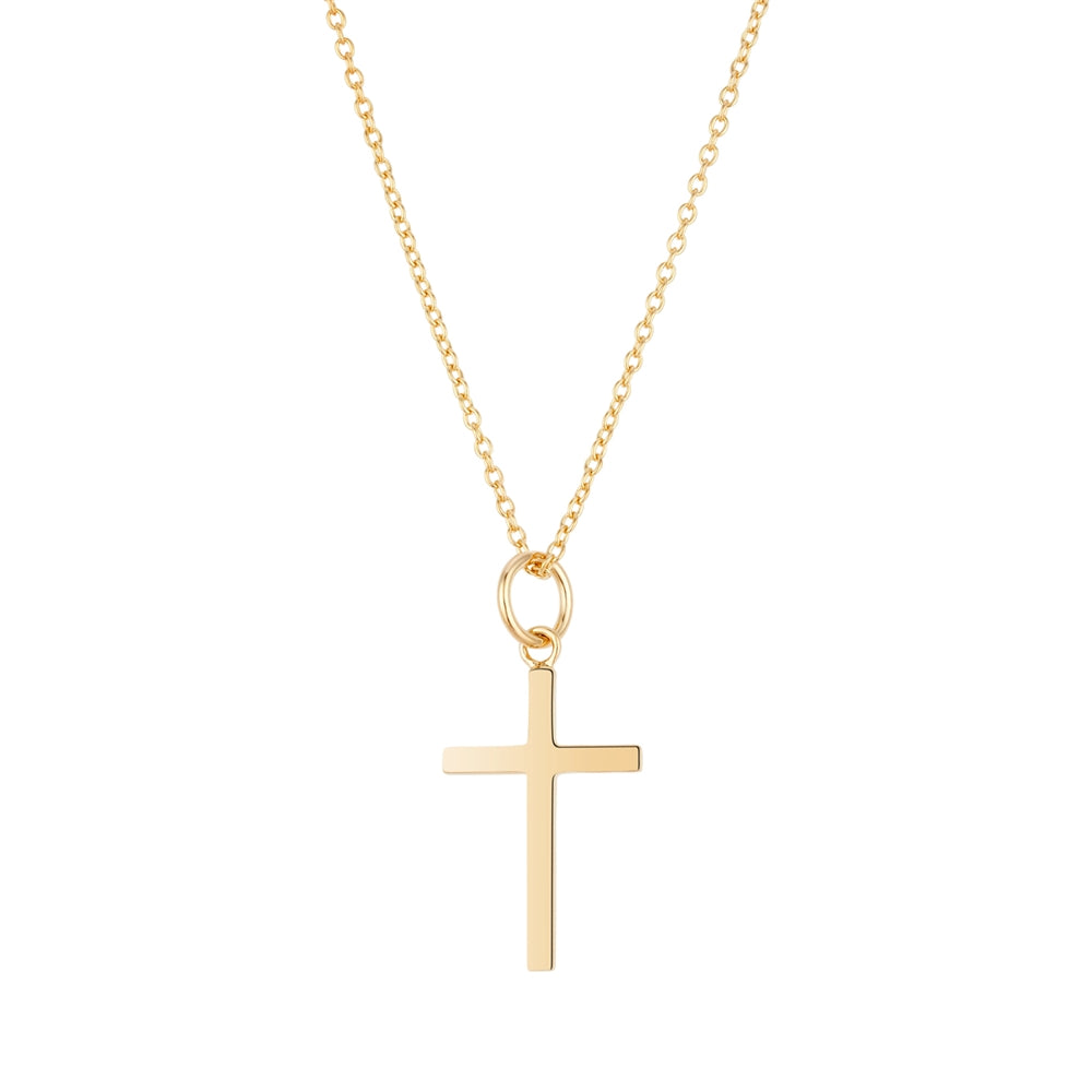 Argento 18k Gold Plated Classic Cross Necklace