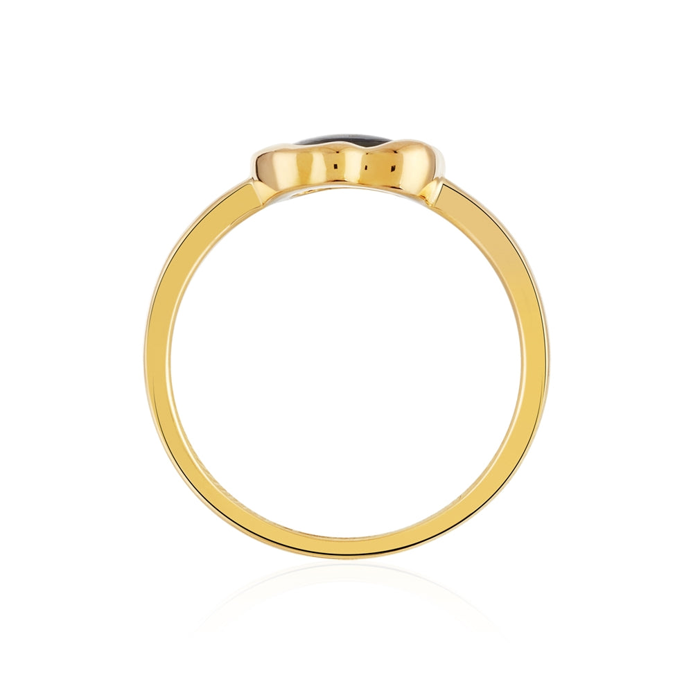Argento 18K Gold Plated Molten Abalone Rectangular Ring