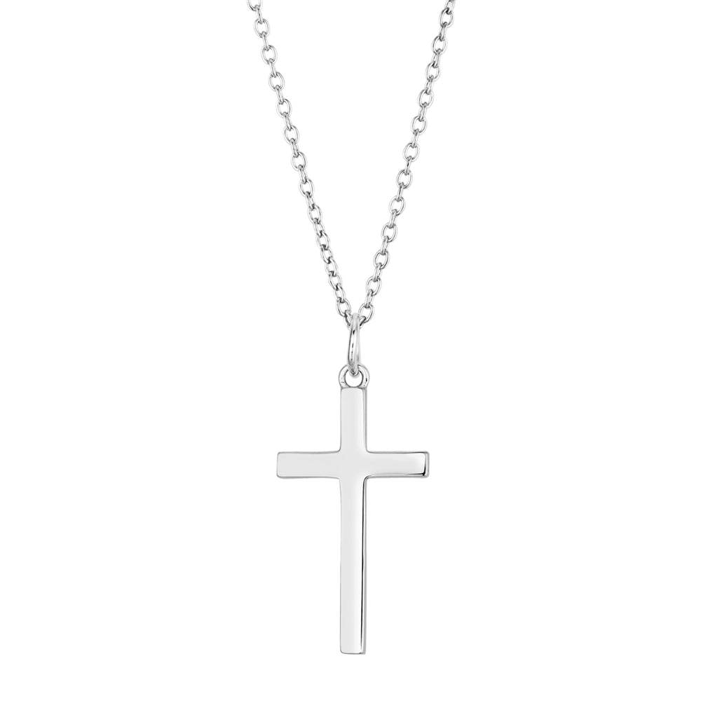 Argento Silver 20 Inch Large Cross Necklace