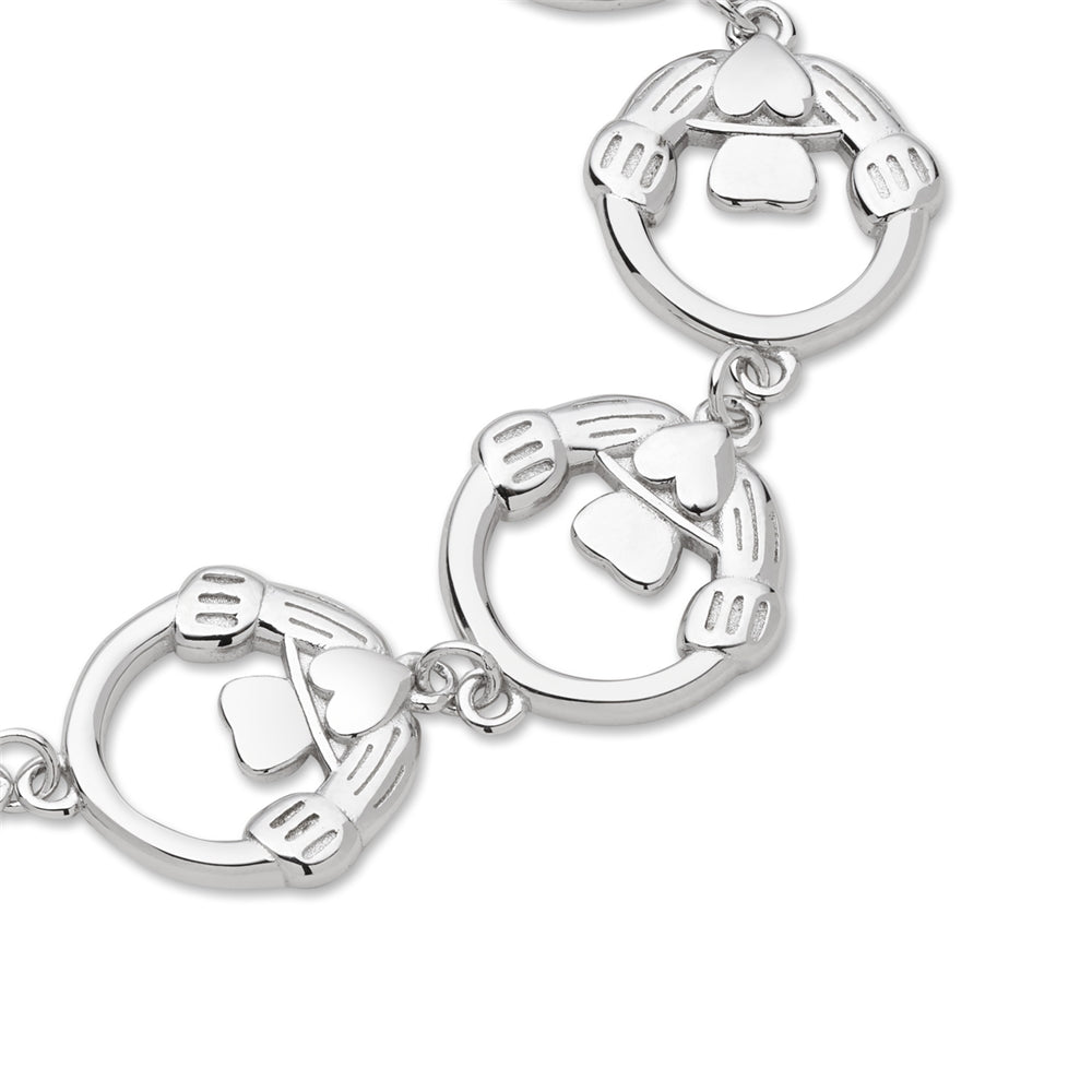 Argento Silver Claddagh Icon Bracelet