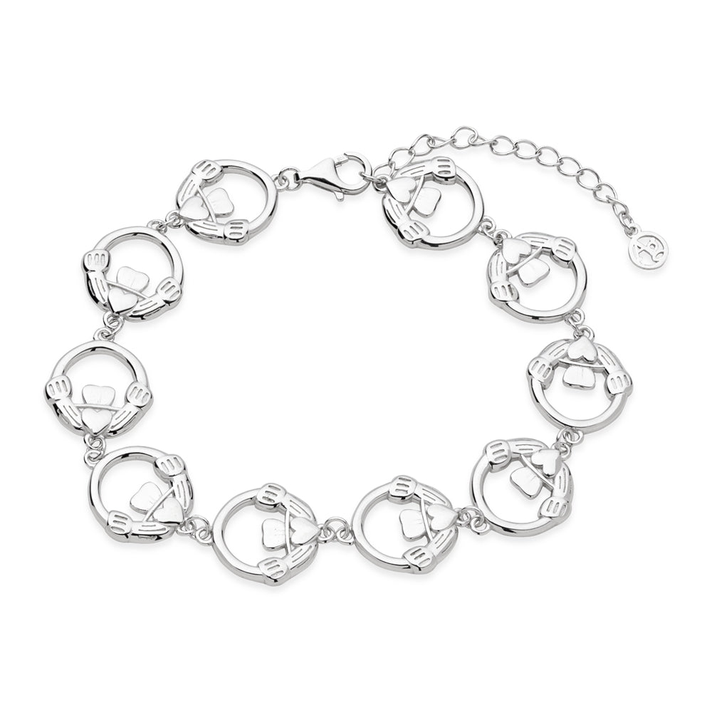 Argento Silver Claddagh Icon Bracelet