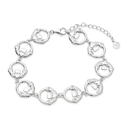 Argento Silver Claddagh Icon Bracelet