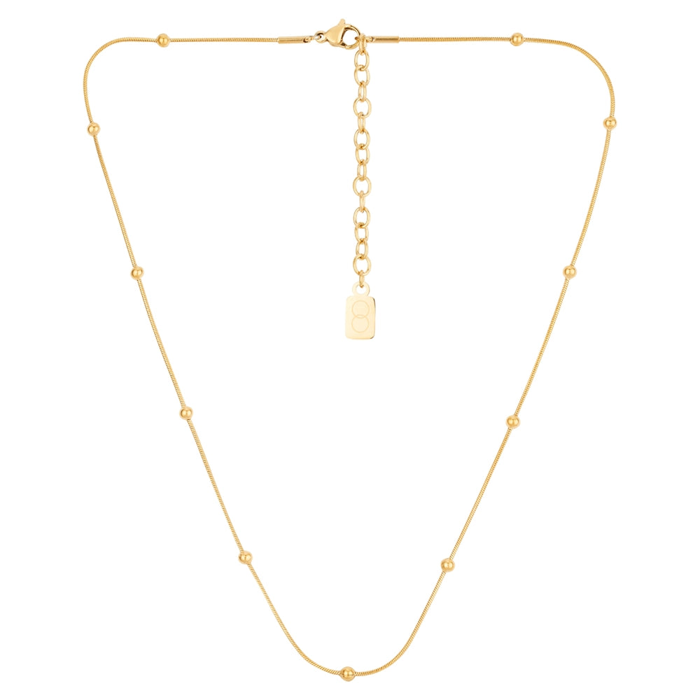 Over & Over Gold 14k Plated Stainless Steel Ball Chain Necklace