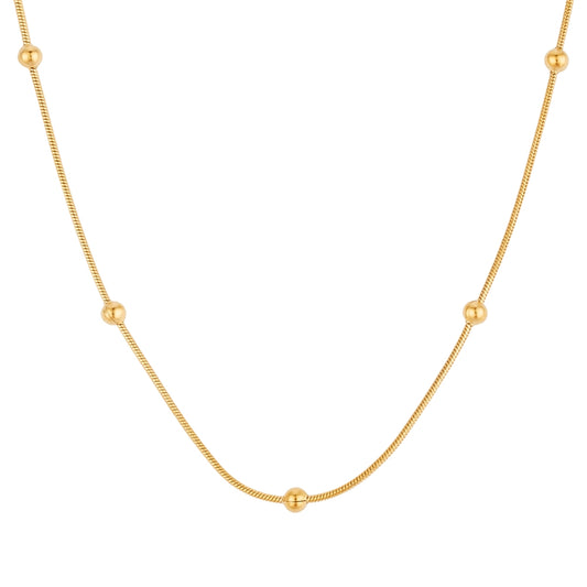 Over & Over Gold 14k Plated Stainless Steel Ball Chain Necklace