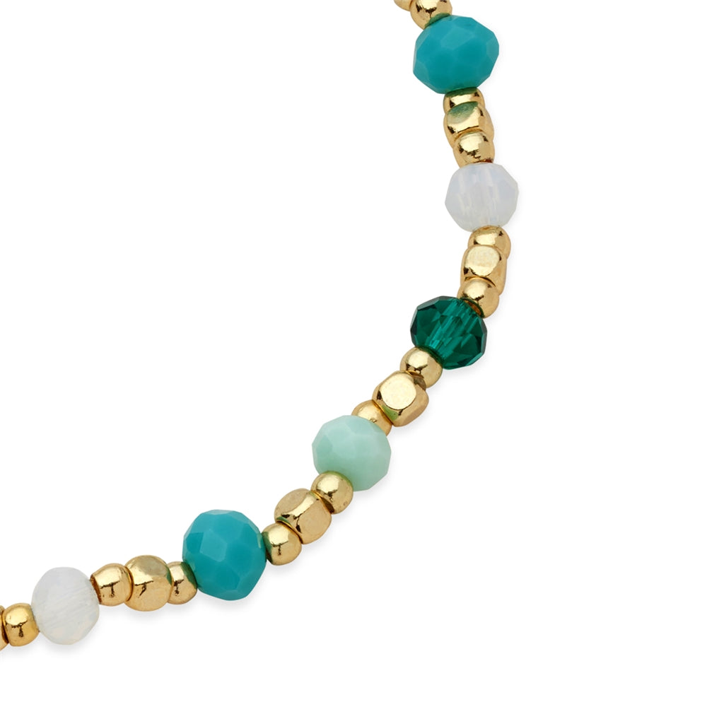 Karma Gold Clover Green Set of 2 Bracelets