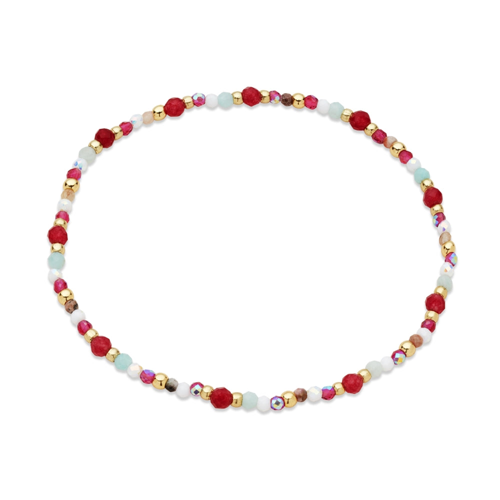 Karma Gold Red Heart Set of 2 Bracelets