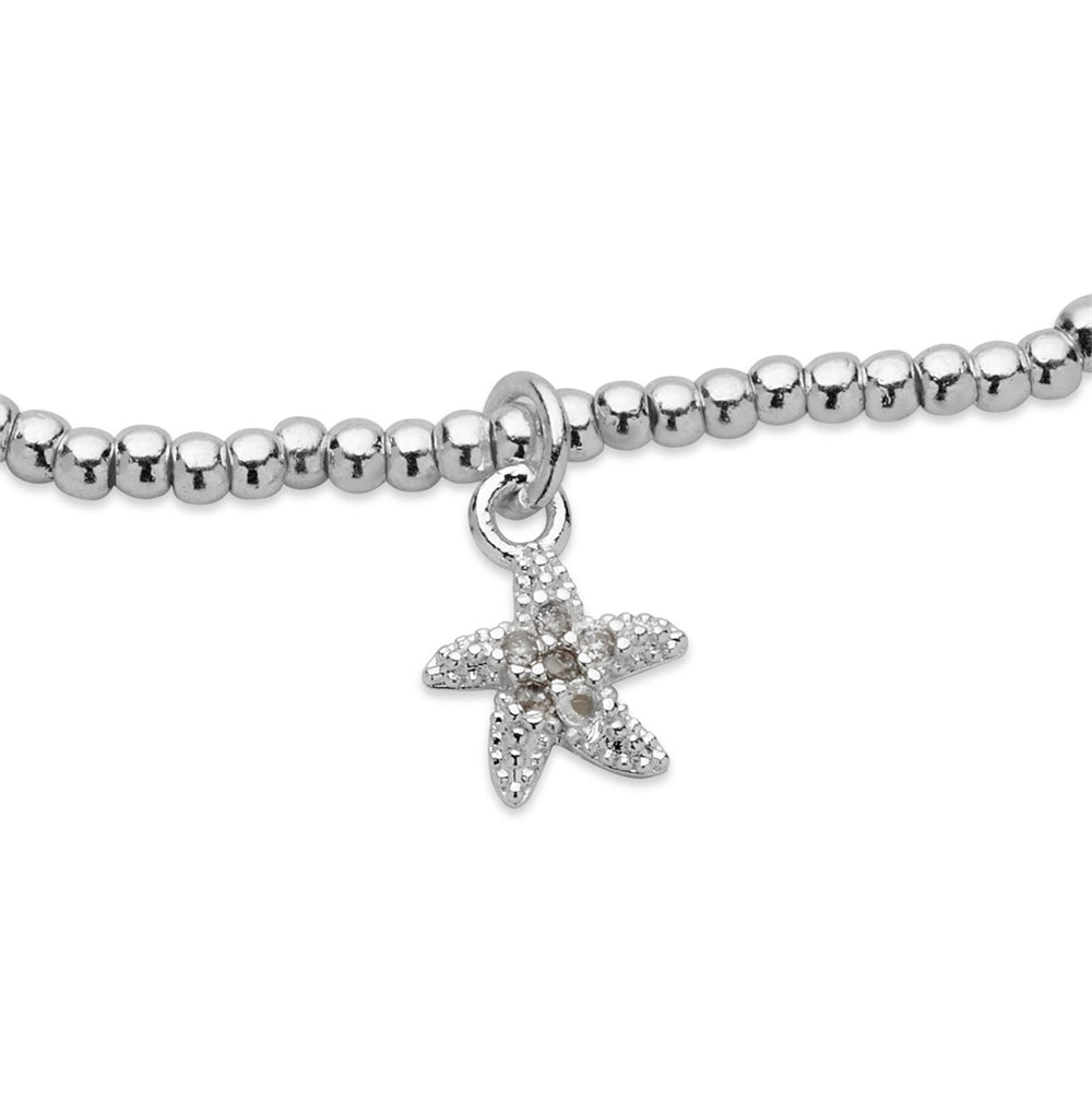 Karma Silver Starfirsh Turquoise Set of 2 Bracelets