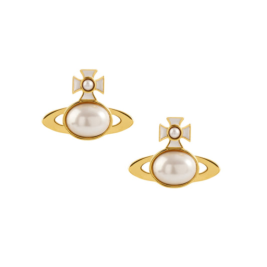 Vivienne Westwood Gold Gaby Pearl Orb Studs