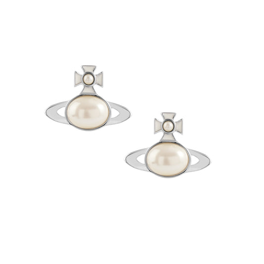 Vivienne Westwood Silver Gaby Pearl Orb Studs
