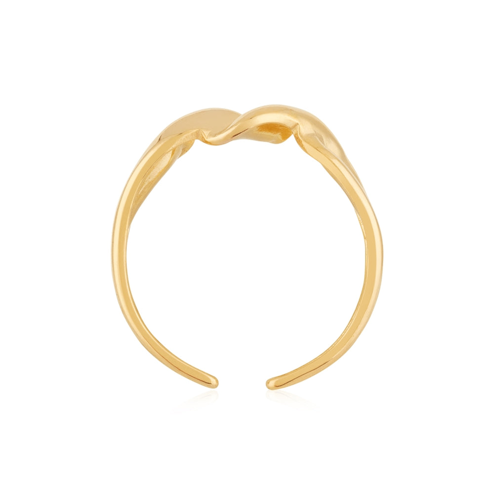 Over & Over Gold Twist Open Ring
