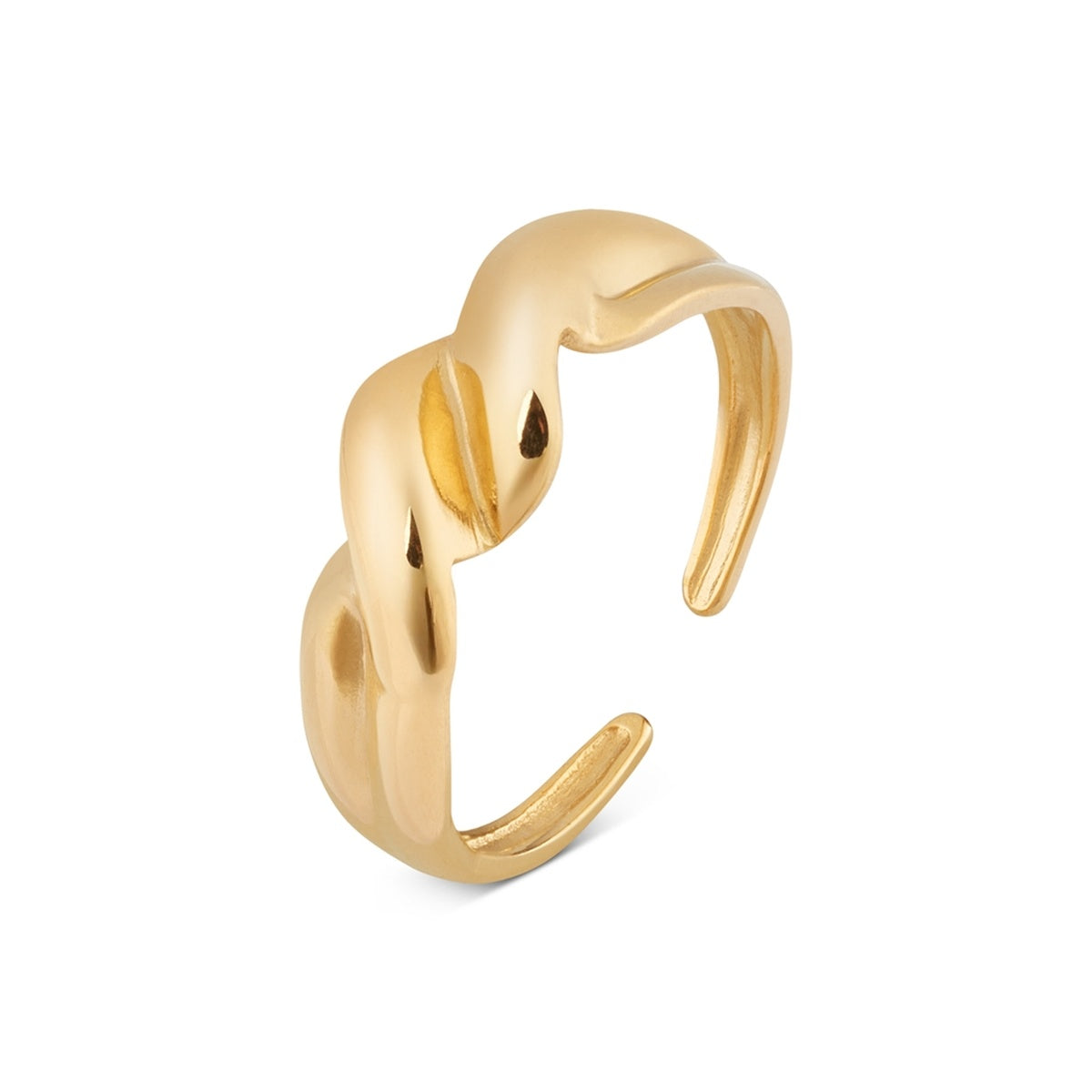 Over & Over Gold Twist Open Ring