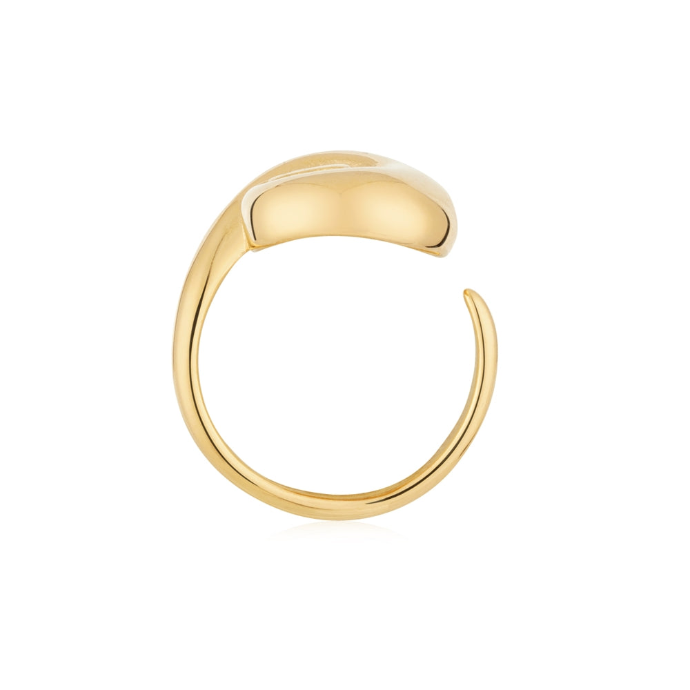 Over & Over Gold Chunky Swirl Open Ring