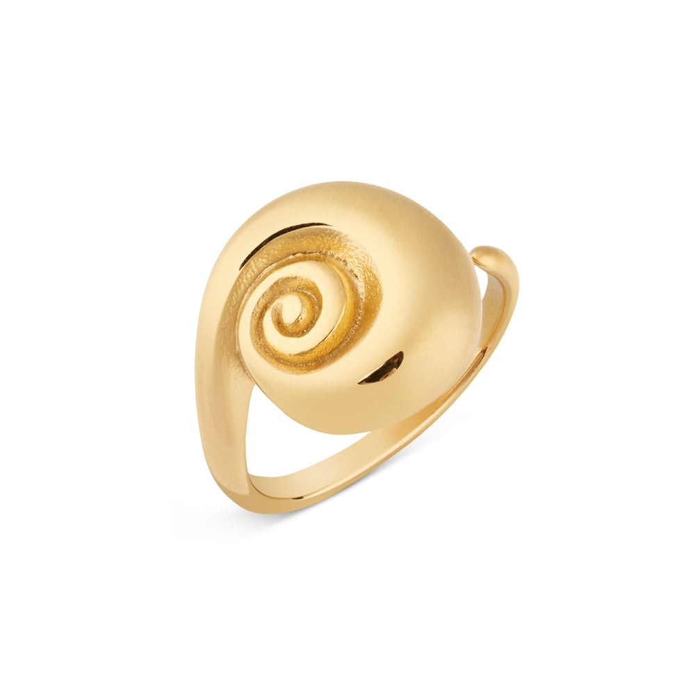Over & Over Gold Chunky Swirl Open Ring