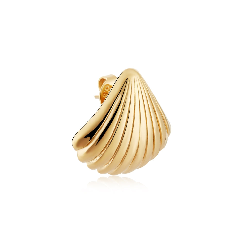Over & Over Gold Shell Statement Earrings