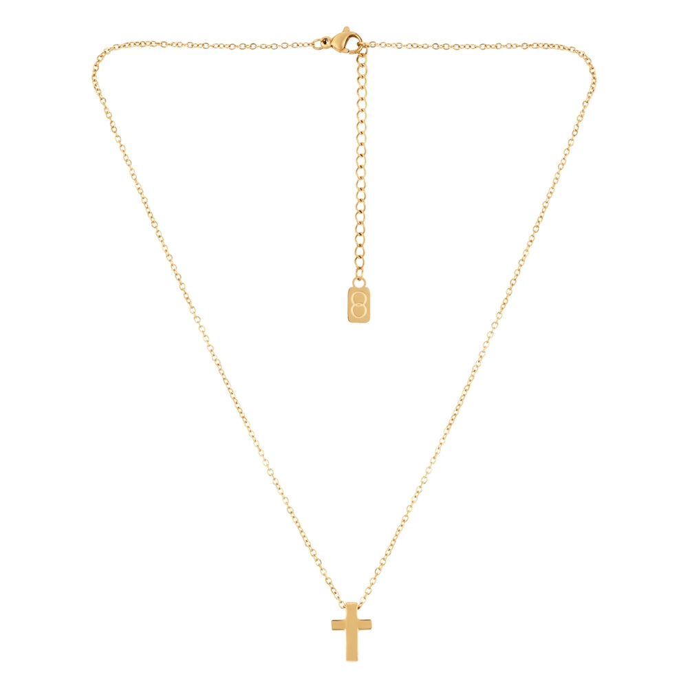Over & Over Gold Petite Cross Pendant Necklace