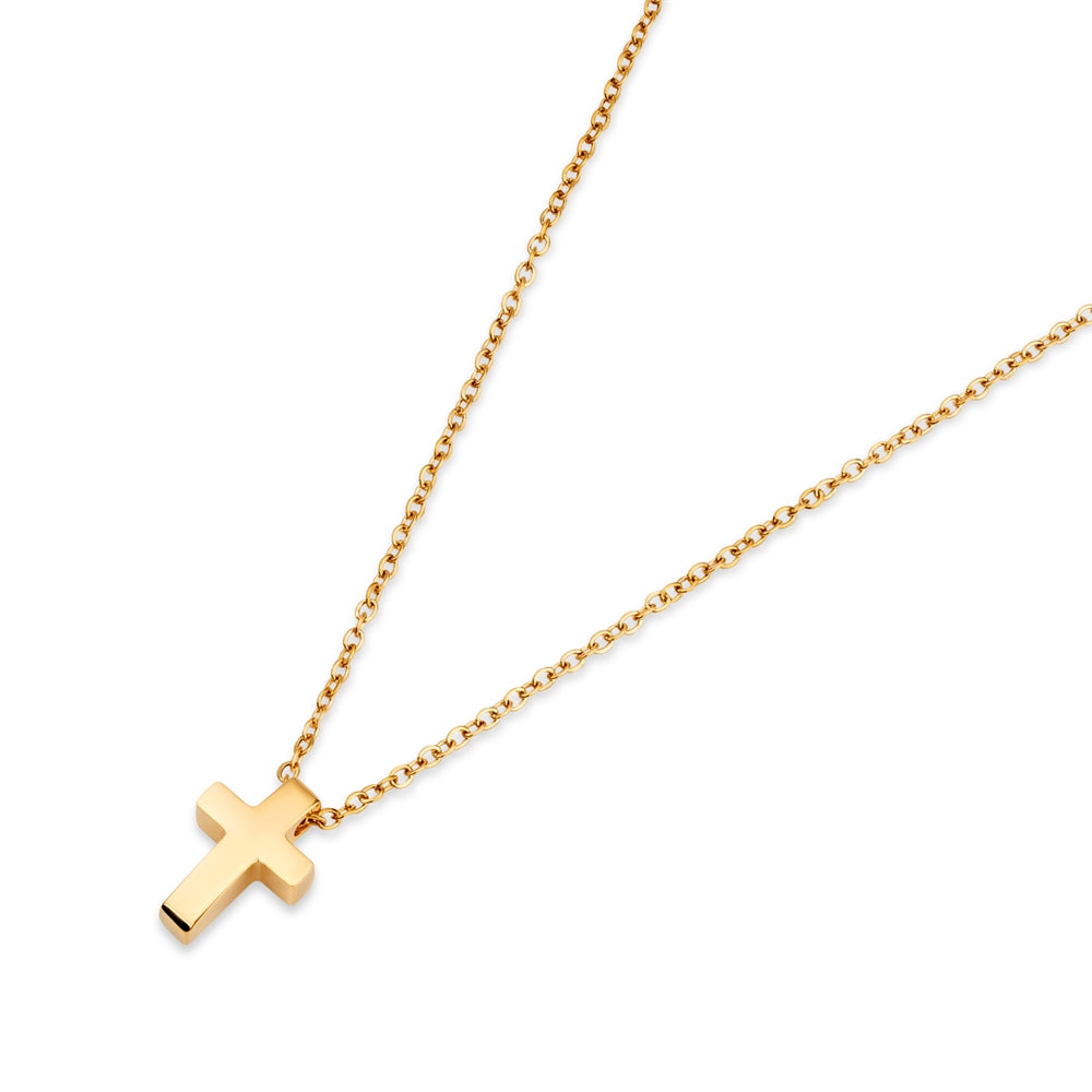 Over & Over Gold Petite Cross Pendant Necklace