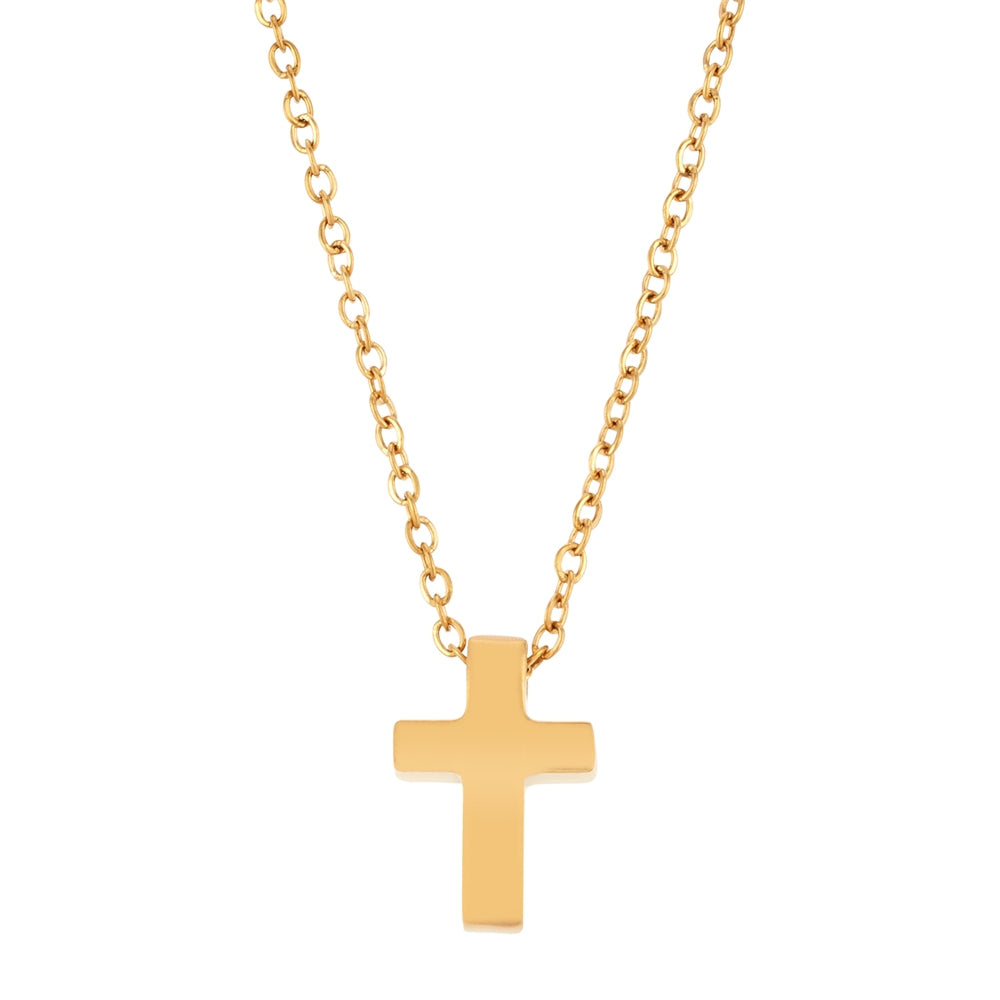 Over & Over Gold Petite Cross Pendant Necklace