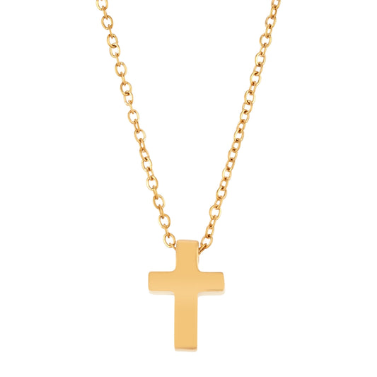 Over & Over Gold Petite Cross Pendant Necklace