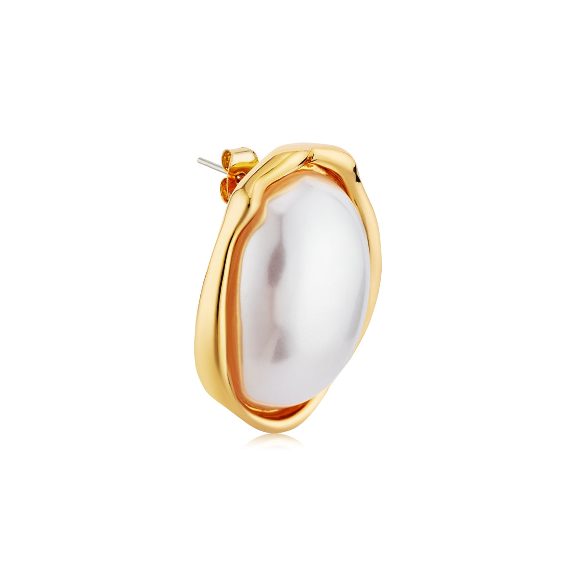 August Woods Gold Statement Pearl Earrings